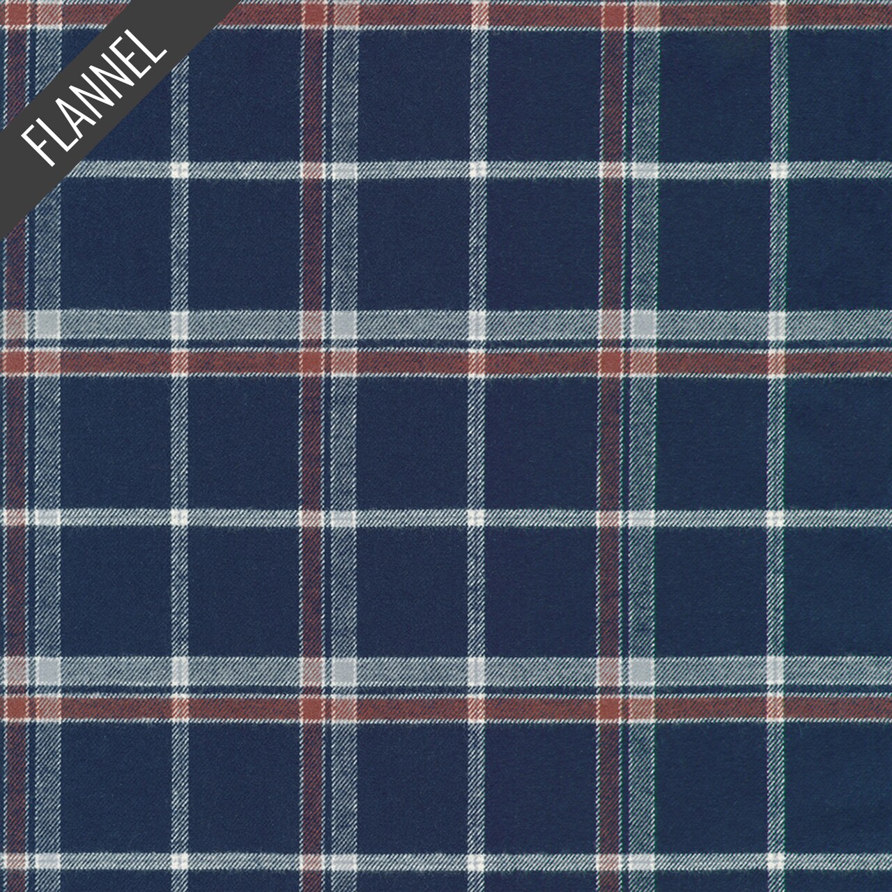 Niseko Twill Flannel Plaid in Navy (sb-5755-61) | Niseko Twill Flannel Plaids | Robert Kaufman
